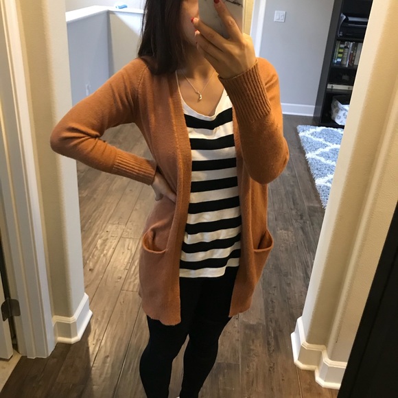 Camel Color Boyfriend Cardigan 